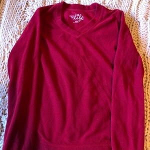 Fleece Red sleep shirt